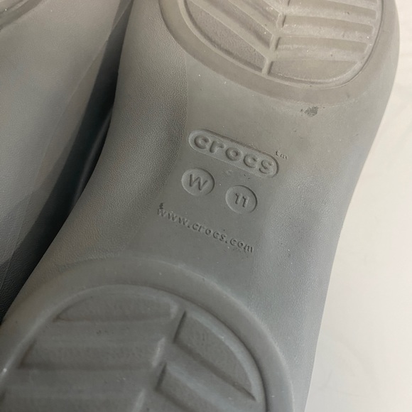 CROCS Kelli Flats Women’s Sz 11, Smoke Grey, Slip On Ballet Flats with Cut Outs - Picture 6 of 8